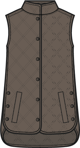 Gilet coupe-vent en coton matelassé