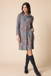 Fleece Pleat Front Dress
